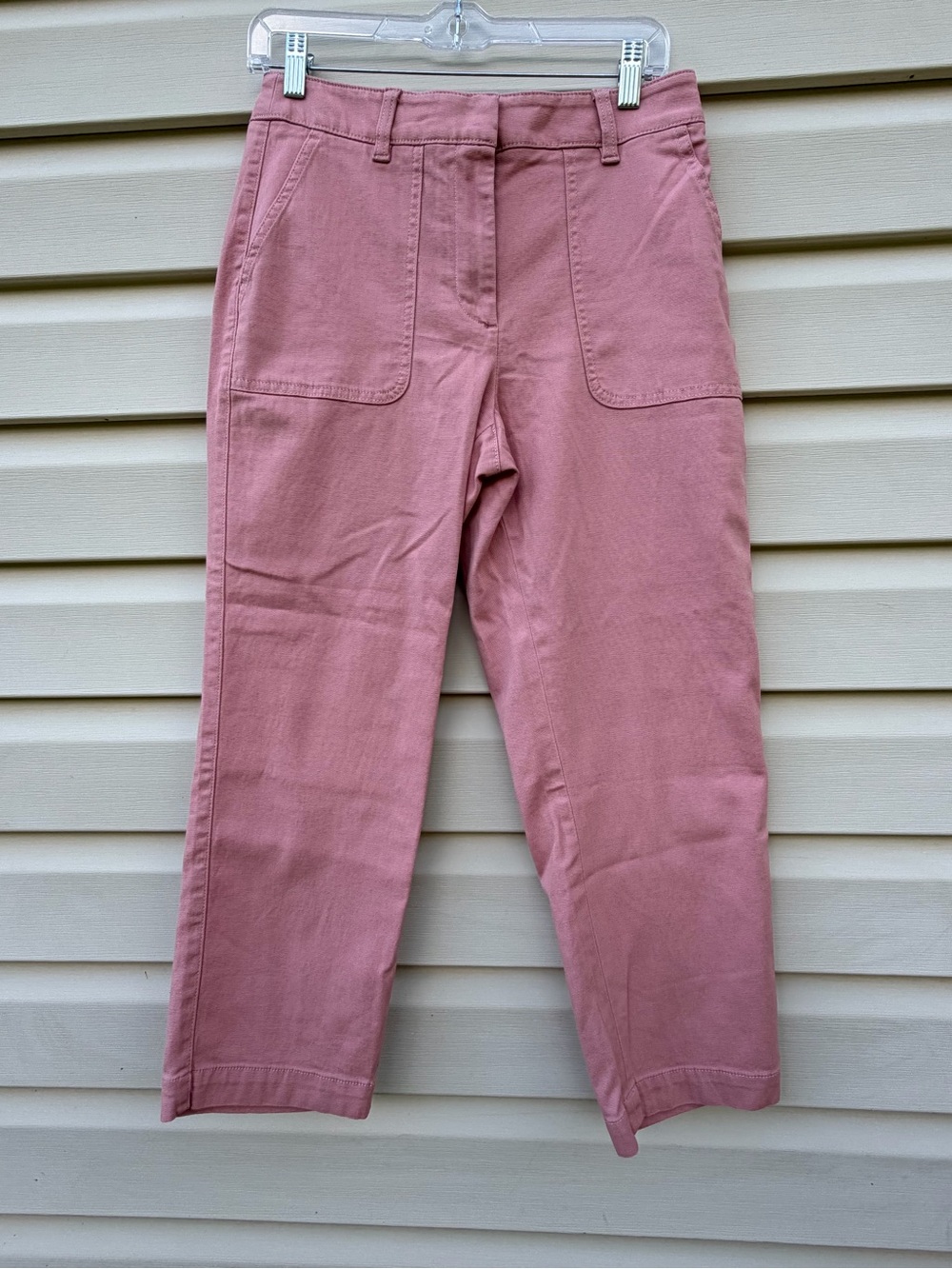 Talbots Petite Pink Ankle Pants Women 6P NWT Cotton Tencel Stretch Crop - Picture 2 of 13